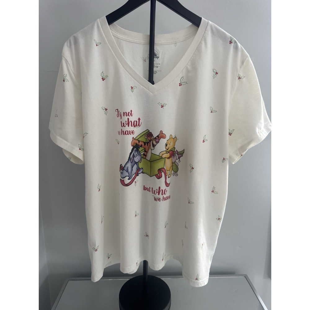 Disney Winnie‎ the Pooh Christmas Tee 3XL Holiday Graphic Shirt Cozy